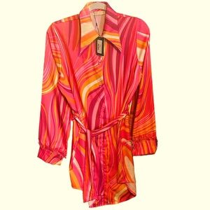 Italian designer blouse/dress Pucci vibes